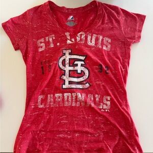 Majestic Red St. Louis Cardinals Short Sleeve Tee